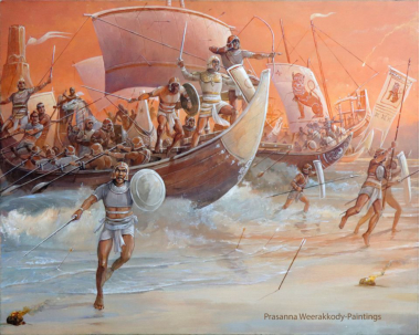 The Landing - navies of King Parakramabahu 1
